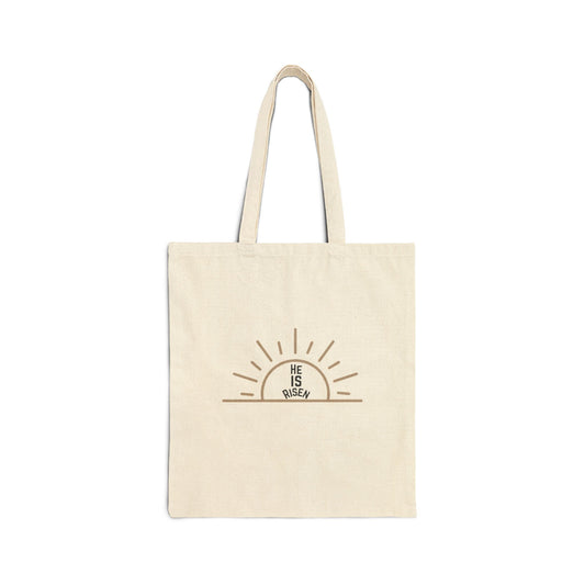 He Is Risen Cotton Canvas Tote Bag